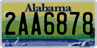 AL license plate 2AA6878