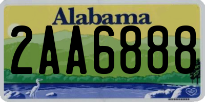AL license plate 2AA6888
