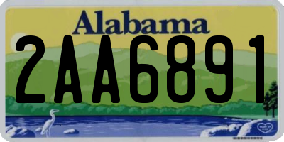 AL license plate 2AA6891