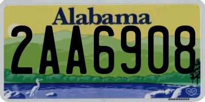 AL license plate 2AA6908