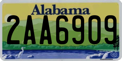 AL license plate 2AA6909