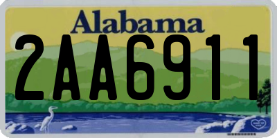 AL license plate 2AA6911