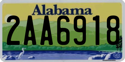 AL license plate 2AA6918