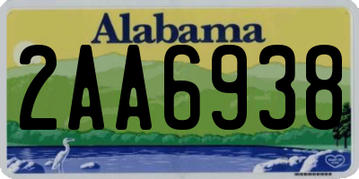AL license plate 2AA6938