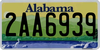 AL license plate 2AA6939