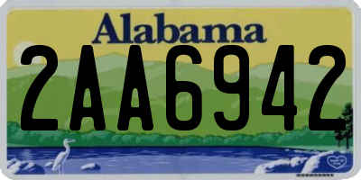 AL license plate 2AA6942