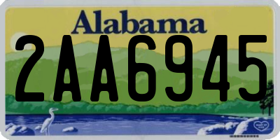 AL license plate 2AA6945
