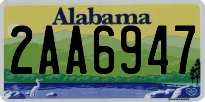 AL license plate 2AA6947