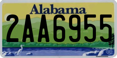 AL license plate 2AA6955