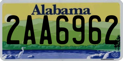 AL license plate 2AA6962