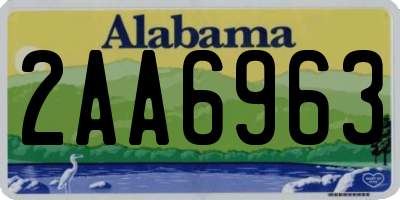 AL license plate 2AA6963