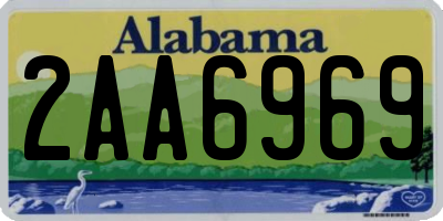 AL license plate 2AA6969