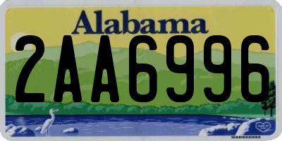 AL license plate 2AA6996