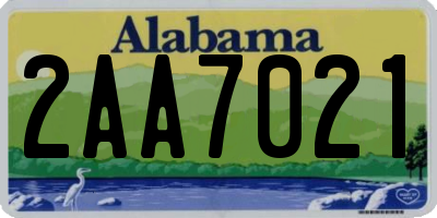 AL license plate 2AA7021