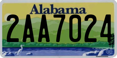 AL license plate 2AA7024