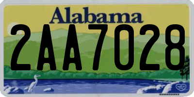 AL license plate 2AA7028