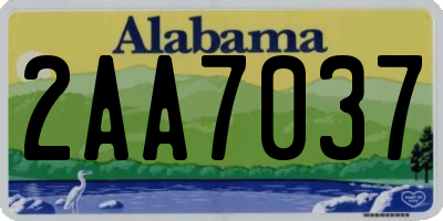 AL license plate 2AA7037