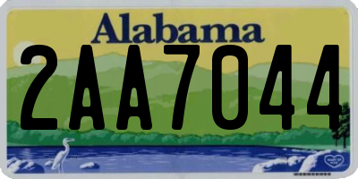 AL license plate 2AA7044