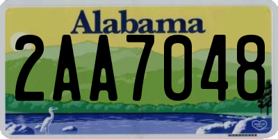 AL license plate 2AA7048