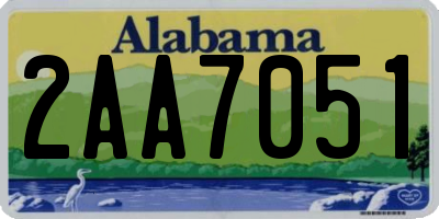 AL license plate 2AA7051