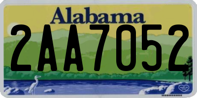 AL license plate 2AA7052
