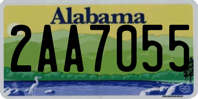 AL license plate 2AA7055