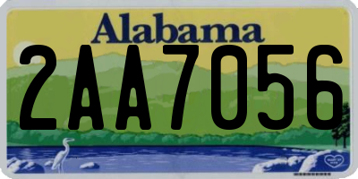 AL license plate 2AA7056