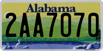 AL license plate 2AA7070