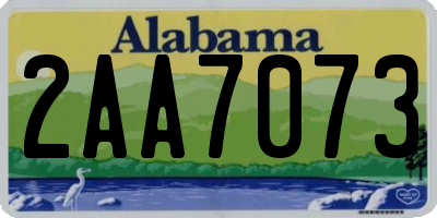 AL license plate 2AA7073