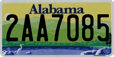 AL license plate 2AA7085