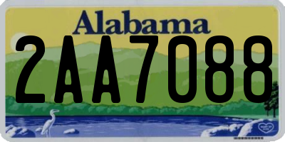 AL license plate 2AA7088