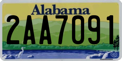 AL license plate 2AA7091