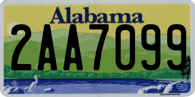 AL license plate 2AA7099