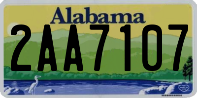 AL license plate 2AA7107
