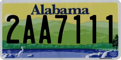 AL license plate 2AA7111