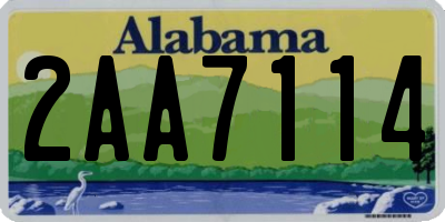 AL license plate 2AA7114
