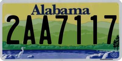 AL license plate 2AA7117
