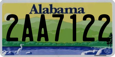 AL license plate 2AA7122