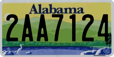 AL license plate 2AA7124