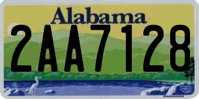 AL license plate 2AA7128