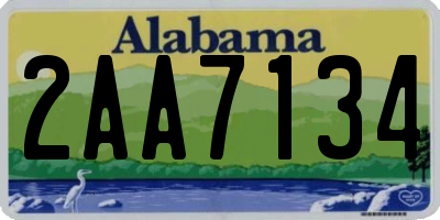 AL license plate 2AA7134