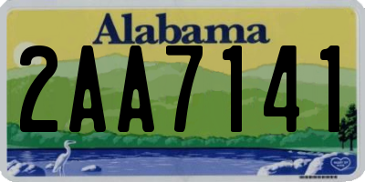 AL license plate 2AA7141