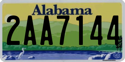 AL license plate 2AA7144