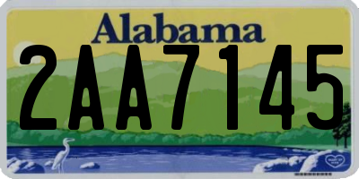 AL license plate 2AA7145