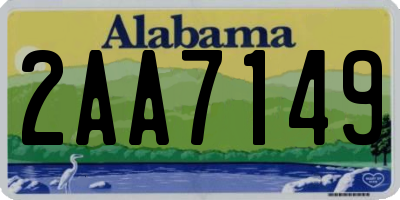 AL license plate 2AA7149