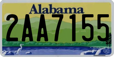 AL license plate 2AA7155