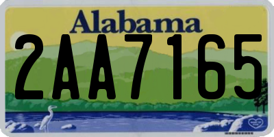 AL license plate 2AA7165