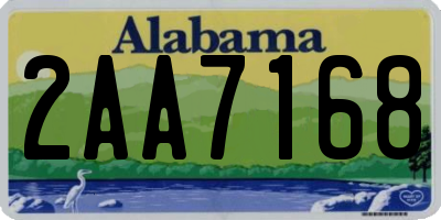 AL license plate 2AA7168
