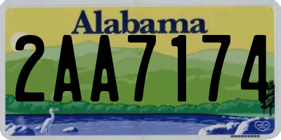 AL license plate 2AA7174