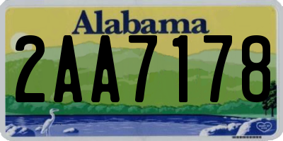 AL license plate 2AA7178